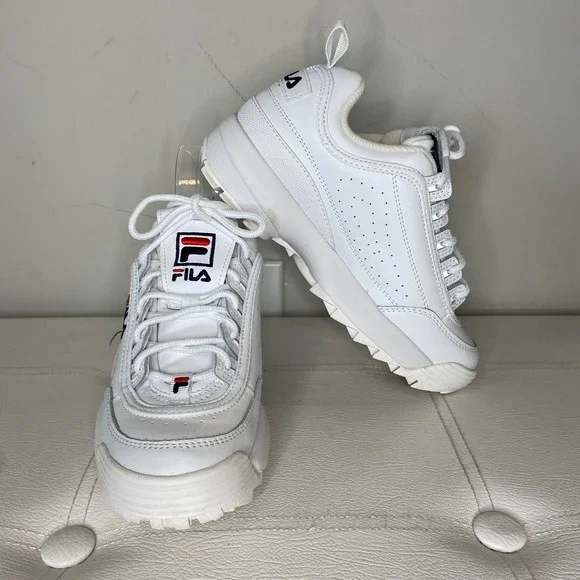 FILA Disruptor Chunky White Dad Sneakers Size